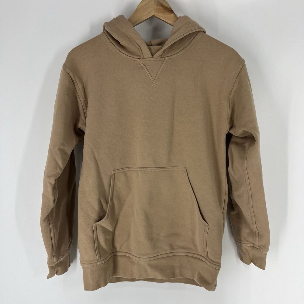 Lululemon All Yours Hoodie Size 4 Beech Wood Tan Terry Pullover Sweatshirt Yoga